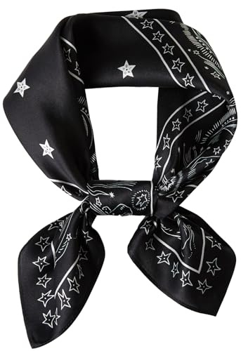 WUZININGLE 100% Maulbeerseide Halsschal, 53cm x 53cm Seidenkopfschal für Damen Herren, leichter quadratischer Seidenschal klein