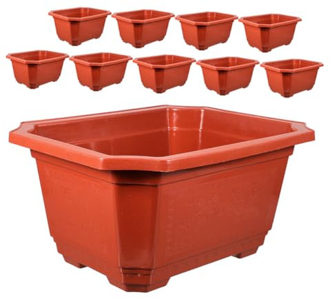 PHENOFICE Topfset Verdickte Bonsai-blumentöpfe Für Den Innenbereich Rechteckige Blumentöpfe Für Den Balkon Sicher Und Stabil