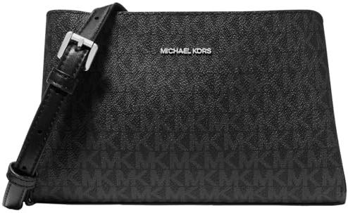Michael Kors Women's Ruthie Small Crossbody Bag, Silver-Tone Hardware/Black
