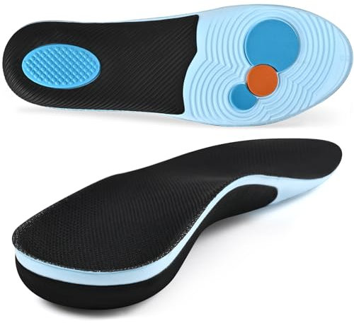 UFYVPKS Plantillas de soporte de arco, plantillas ortopédicas para dolor de pies, arco caído, pronación excesiva, metatarsalgia, plantillas para fascitis plantar, plantilla de zapatos de trabajo para