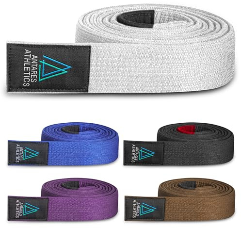 Antares Athletics Pearl Weave Series BJJ Belt for Men & Women | Brazilian Jiu Jitsu Belt with Pearl Colors (White, A0)