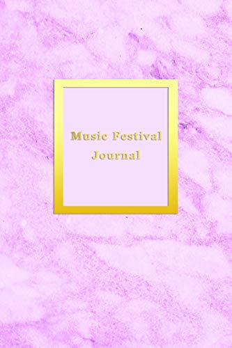 Music Festival Journal: A diary book for tracking music festivals, Concerts and band tours | Memory logbook for live music lovers and performers | Cute pink marble cover for girls