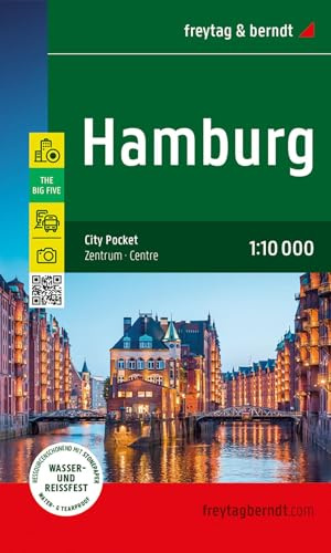 Hamburg, Stadtplan 1:10.000, freytag & berndt: City Pocket, Innenstadtplan, wasserfest und reißfest (freytag & berndt Stadtpläne)