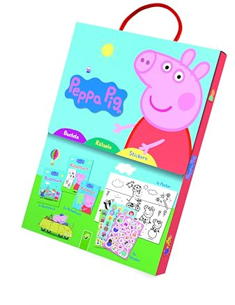 Peppa Pig Spaß-Set: Set mit Malbuch, Bastelbuch, Rätselbuch und Stickern