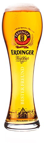 Erdinger Glas mit Gravur lizenziert Original Weißbierglas 0,5l - Bester Freund - Exclusiv Edition