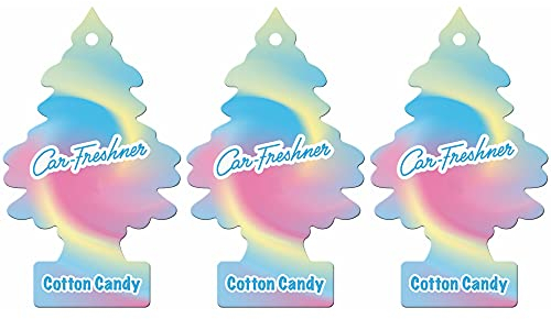Little Trees Air Freshener Tree LTZ046 Cotton Candy Fragrance For Car Home Boat Caravan - Triple Pack