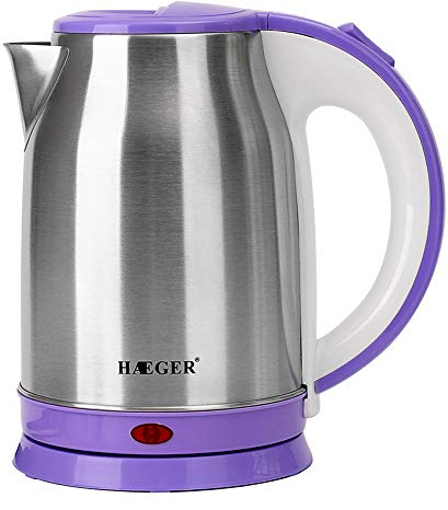 MYYINGELE Professional Electric Kettle Stainless Steel Silver Jug Kettle | Quiet Rapid Boil 2000 W 2L Capacity | Boil Dry Protection Upgraded, Purple
