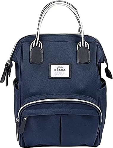 BÉABA - Wickelrucksack für Babys - Großes Fassungsvermögen - Inklusive Wickelunterlage - Zahlreiche Fächer - Große Öffnung - Isothermes Fach - Multifunktionale Wickeltasche - Wellington - Blau