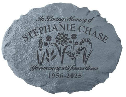 Let's Make Memories Personalized in Memory Sympathy Garden Stone - Memorial Marker – Condolences