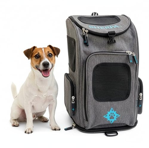 Sherpa 2-in-1 Medium Pet Backpack & Carrier - Airline Approved Dog & Cat Carrier with Mesh Panels, Waterproof Base & Machine Washable Liner, Duffel Pet Backpack