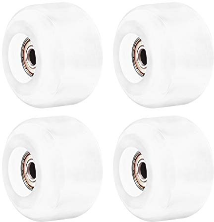 TGHY 54x36mm Skateboard Rollen mit ABEC-7 Lagern 90A PU Ersatzräder Skateboard Tricks 4 STK,Weiß