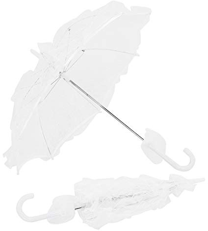 Ombrello parasole in pizzo bianco, ombrello per decorazione di nozze, ombrello vintage ridal Ombrelli da ricamo romantici per foto da sposa Costume da donna