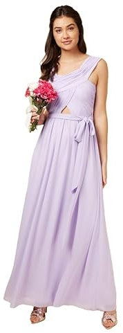 Little Mistress Maxi Abito Bardot Crossover Lilla Donna Vestito, Viola, 44