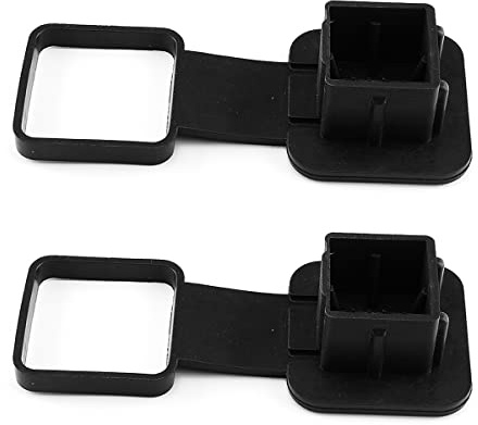 Tiardey 2 Stück 2-Zoll-Anhängerkupplungsabdeckung Plug Cap Insert Receiver Tube Schwarz Empfängerkupplungsabdeckung für Auto