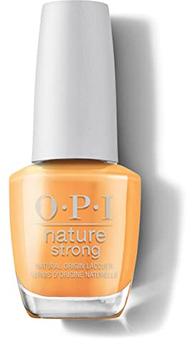 OPI Nature Strong Nagellack Bee the Change – langanhaltender Nagellack mit veganer, innovativer Formel mit natürlichen Inhaltsstoffen – für glänzende Nägel in Orange-Gelb