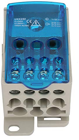 Bornier UKK-250A, Boîte De Jonction, Bornier Rail Din, Borniers Electrique, Boîte de Distribution, Bloc De Jonction Electrique Din, Pour Armoires De Distributio armoires haute tension