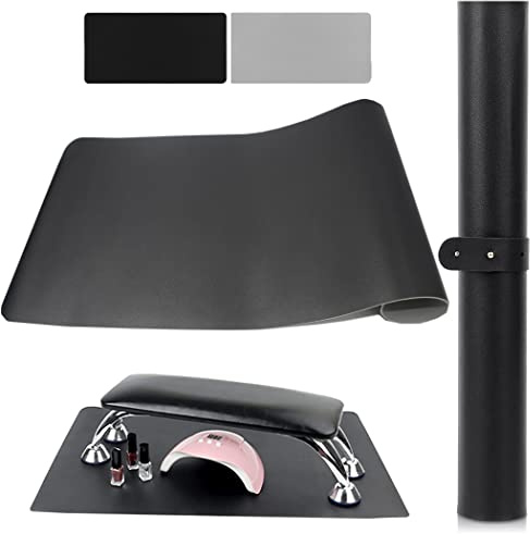 (Nur Matte) Nagel Armauflage Handkissen Tischunterlage, AMOYUN Doppelseitig Hand Rest Pad für Handauflage Nageldesign Weiches Mikrofaserleder Maniküre Tisch Matte für Nagelstudio