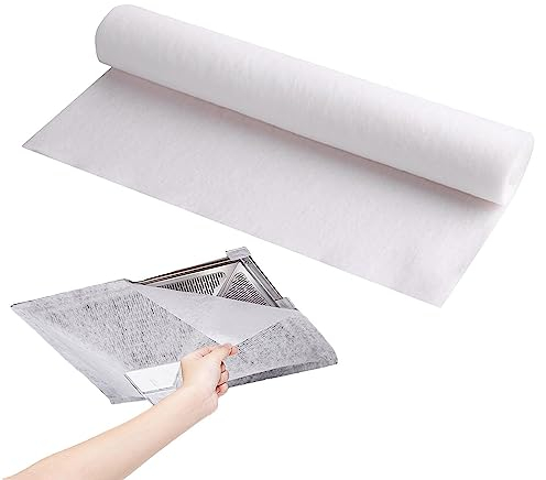Eastuy Dunstabzugshaubenfilter | Austausch des Anti-Öl-Dunstabzugshaubenfilters - 5 m/10 Vlies-Fettfilterpapier, Anti-Rauch-Filter für Abluftventilatoren in der Restaurantküche