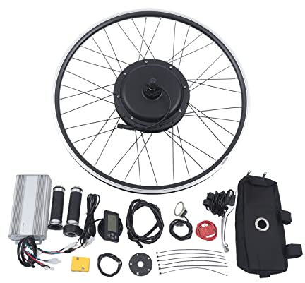 Dekltus 26 Zoll Ebike Umbausatz Kit,48V 1500W Elektrofahrrad Umbausatz,Ebike Umbausatz E-Bike Elektrofahrrad Umbausatz Kit Conversion Motor Kit für Hinterrad