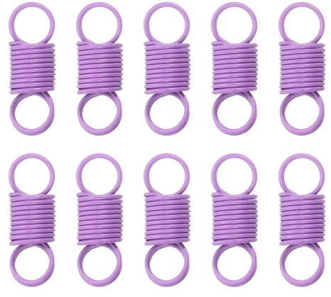 QUARKZMAN 20 Piezas de Topes de Cuentas, Mini Abrazaderas de Resorte para Joyería, Cierres de Metal para Hacer Manualidades de Joyería, Color Morado