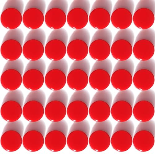 ​​ZDZBLX Fridge Magnets, Strong Refrigerator Magnets 40 Pack, Heavy Duty Small Magnets for Whiteboard Classroom Locker, Round Cute Mini Magnet with Strong Magnetic for DIY Office Home Kitchen, Red