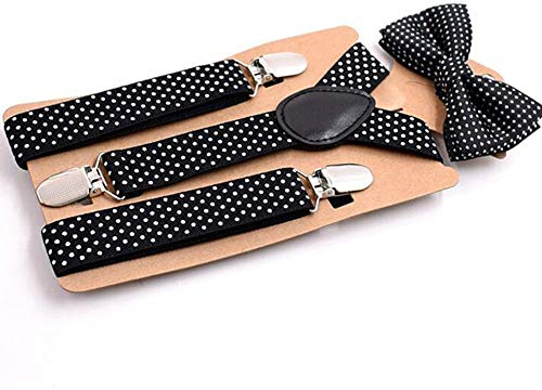 TIANHEY Hosenträger Clips Hosenträger Hosenträger Clip Kleinkind Causal Cute Kids Set Mode Punkt Kinder Party Baby Mädchen Fliege Junge Body Suit (Farbe: Königsblau)