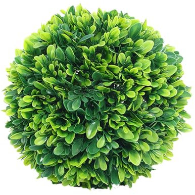 DSFHVBDD Pflanzen-Ball Realistischem Aussehen, Grasball Artificial, Buchsbaumkugeln aus Kunststoff, Pflanzenball Künstlich, Formschnittkugel Runder, für Heim und Garten Dekoration (E 40cm)