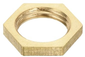 QUARKZMAN G1/4 Dado Bloccaggio Esagonale Raccordo Tubi Dado Sottile Fissaggio Filettato Femmina Controdado per Impianti Idraulici Fissi, Ottone 1pz