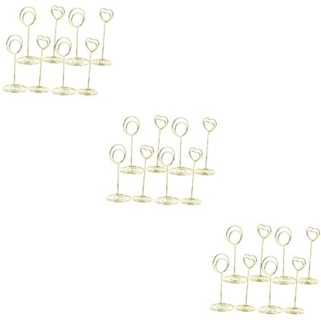 Tofficu 24stücke Mini Tischkartenhalter Hochzeitsplatzkartenhalter Mit Spiralbasis Für Fotos Menüs Und Notizen Für Hochzeiten Partys Bürodekoration