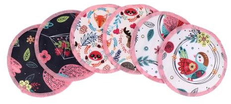 6St Brustpolster breast care nursing pads Brustpflege-Pads wiederverwendbare Pads Schwangerschafts-BH-Pads Anti-Überlauf-Stillmatte waschbares Brustkissen Polyester Baumwolle JOINPAYA