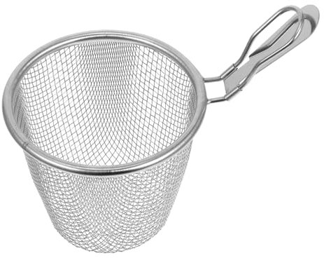 Cabilock Filtro Colador De Malla Fina Con Mango De Acero Inoxidable Colador Para Pasta y Fideos Para Cocinar y Escurrir Alimentos Ollas
