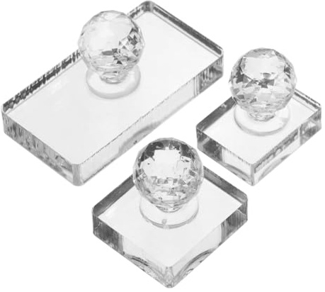 NOLITOY Strumento per Pressatura Ombretti e Blush 3 Pezzi, Stampatore Cosmetico per Polveri, Riparazione e Compressione Professionale, Design Portatile per Applicazione Personale e DIY