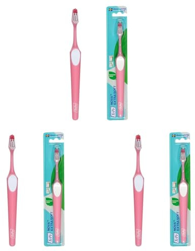 TEPE Nova Zahnbürste Extra Soft/Für eine effektive und gründliche Zahnreinigung (Packung mit 3)