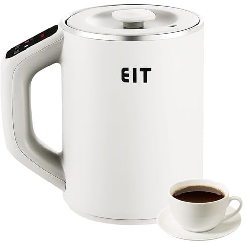 Bollitore con regolazione della temperatura, catena dell'acqua da 800 ml con funzione di mantenimento della temperatura, riscaldamento rapido in acciaio inox, bollitore da viaggio a risparmio