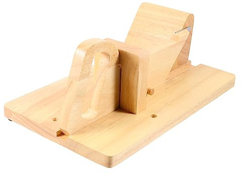GALPADA Oak Wood Sausage Slicer Household Sausage Dicer Kitchen Cutting Tool Hot Dog Cutter Manual Meat Slicer for Home Cooking