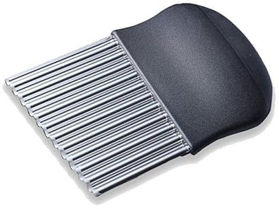 NEXROLA cortador de patatas, corta patatas de acero inoxidable con relieve, corta verduras para cortar, cebollas, pepinos, zanahorias