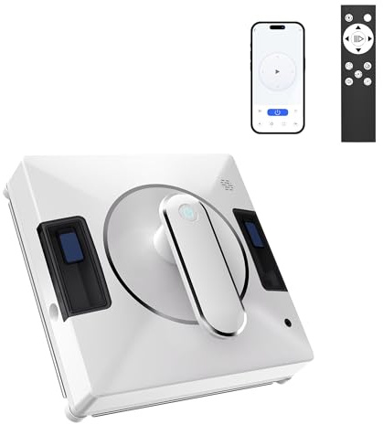 Smart Window Cleaning Robot With Dual Water Spray,3800pa Suction, Multiple Anti - Fall Protection,AI Path Planning,App & Remote Control,Ideal Window Washer Robot For High-Rise Windows And Glass Doors