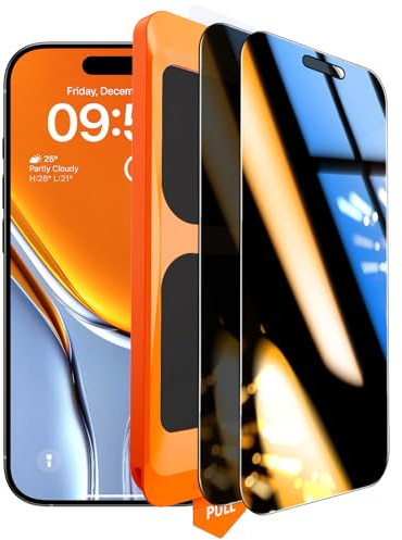 TOCOL Protector Pantalla de Privacidad para iPhone Air, 25° Antiespías | Instalación Fácil, Sin Burbujas, Cristal Templado 9H Inastillable, 8 Pies Grado Militar, Anti-Huellas, 2 Piezas