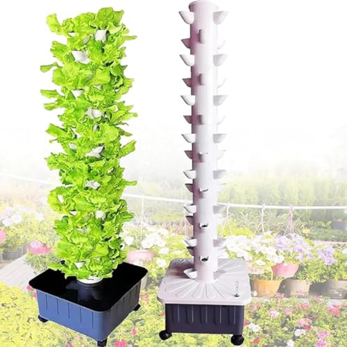 Torre in crescita, 15 piani, 45 siti per piante, kit per la coltivazione di giardinaggio verticale al chiuso, tazze di colonizzazione in PP staccabili, serra agricola, coltivazione