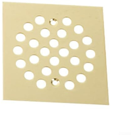 Copertura quadrata per scarico a pavimento da 10-35 cm, griglia di scarico quadrata in acciaio inox, griglia di scarico per doccia, 10 x 10 cm (quadrata - oro)