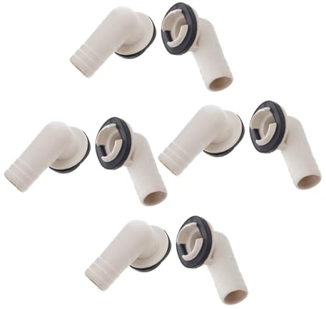 Tofficu 8 pièces Connecteur de Tuyau de Vidange Coudé pour Climatiseur Kit avec Anneaux Étanchéité Extension Robuste et Facile à Installer Compatible Unités Extérieures