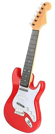 RiToEasysports Authentisches E-Gitarren-Spielzeug für Kinder: Mini-E-Gitarre-Musikinstrument für Jungen und Mädchen: Kreativität in der Musik anregen: Verschiedene Klänge Erkunden und (Rot)