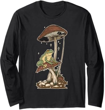 Camiseta mágica Frogcore - Fungi Toad y Cottage Frog Dreams Manga Larga