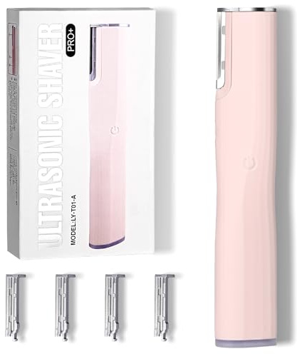 Dermaplaning Tool for Face–Rechargeable Peach Fuzz & Eyebrow Trimmer with 4 Blades,Dead Skin Removal,Facial Hair Remover,All Skin Types