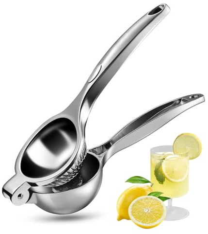 NEXROLA Zitronenpresse Hochbelastbare Zinklegierung Saftpresse manuell (7cm Kaliber) Langlebige Handpresse Geeignet für Zitrone/Limette/Orange Küche Bar Restaurant Zitruspresse