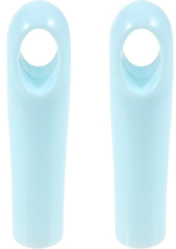 OFFSCH Replacement Broom Handle Grip 2pcs Plastic Rod Sleeves, Convenient Storage End Caps for Dustpan and Sweeping Broom in Blue, Suitable for Household Cleaning Tools