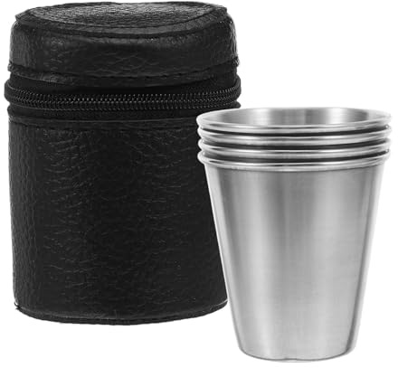 SWETRACE Vasos de Acero Inoxidable para Copas de Vino y Whisky 70 Ml