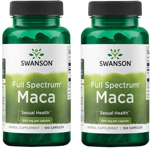 Swanson Maca 500 Milligrams 100 Capsules (2 Pack)