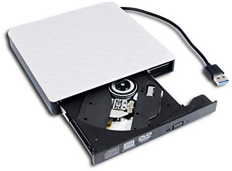 Masterizzatore DVD CD esterno USB 3.0 Portable Optical Drive, per HP Pavilion X360 14 15 17 14t 11 13 11t 15t 17z Touchscreen Gaming Laptop PC Portatile Dual Layer 8X DVD-RW DL CD-RW