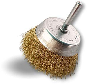 Kibros Brosse rotative coupe Ø 75 mm fil laiton dur perceuse